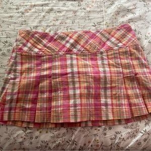 Plaid mini skirt